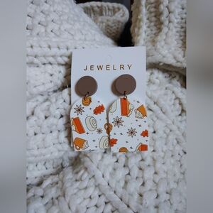 Pumpkin Spice And Everything Nice Clay Earrings! NIP!